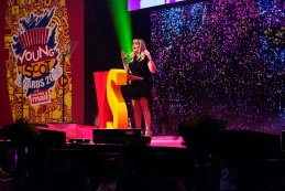 FOR SUNDAY MAIL Edith Bowman on stage. Young Scot Awards 2015, Usher Hall, Edinburgh.. FEE PAYABLE FOR ALL INTERNET USE All money payable:- Mark Anderson Flat 2/2 Glasgow G41 3HG